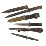 Fairbairn Sykes Commando fighting knife, third pattern, World War II American M3 fighting knife,