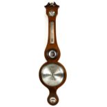 19th Century style mahogany banjo barometer - 92 cm . .