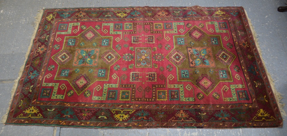Shevan Caucasian rug centre with geometrical forms 229cm x 140cm . .