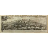 18th century print, The Southwest Prospect of Guildford, in the County of Surry', dated 1738, 32cm x