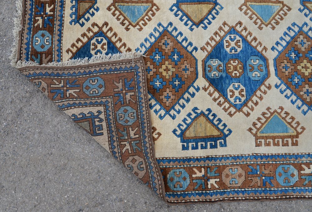 Kazak cream ground rug 175cm x 129cm . . - Image 4 of 4