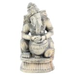 A wood sculpture of Ganesha, the Son of Shiva and Parvati; 63 cm high.