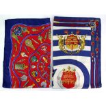 Hermes silk scarf Chateaux D'Arriere by F Abadie and another Qu' importe le Flacon . Qui importe