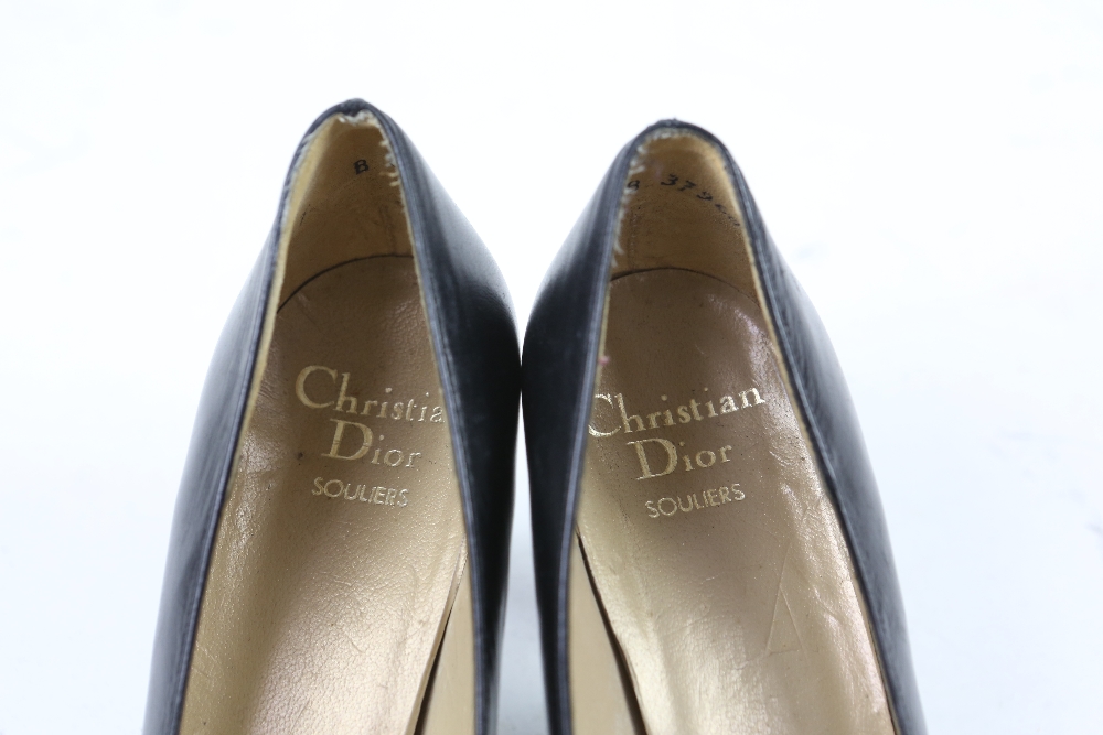 Vintage shoes to include Charles Jourdan black suede with diamanté buckles, and another pair, two - Image 8 of 17