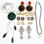 Four pairs of Christian Dior earrings, two pairs by Ian Young for Jean Muir, others by