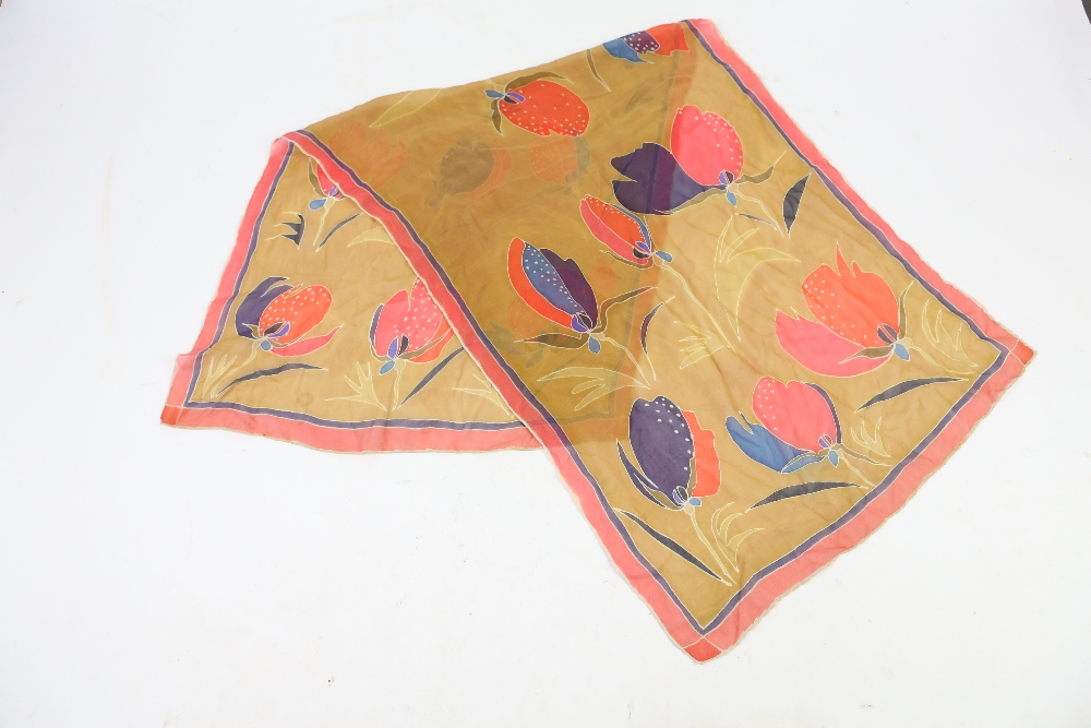 Art Deco Shawl, quantity of silk and other vintage scarves/Shawls including Liberty, Pierre - Image 29 of 52