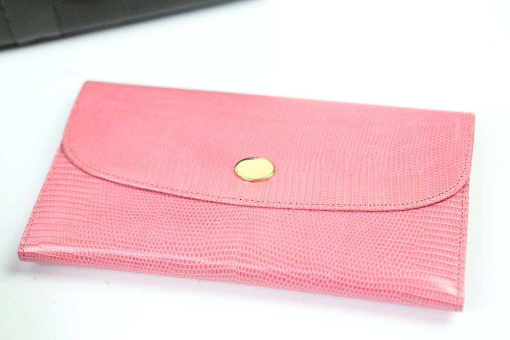 Asprey pink coin purse ,a faux crocodile handbag by Le Gout Du Jour, 12 Rue Cambon, Launer bag - Image 15 of 18