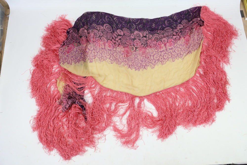 Art Deco Shawl, quantity of silk and other vintage scarves/Shawls including Liberty, Pierre - Image 48 of 52