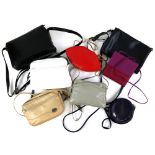 Collection of handbags to include Lula Guinness lips bag , Radley and other fashion bags to