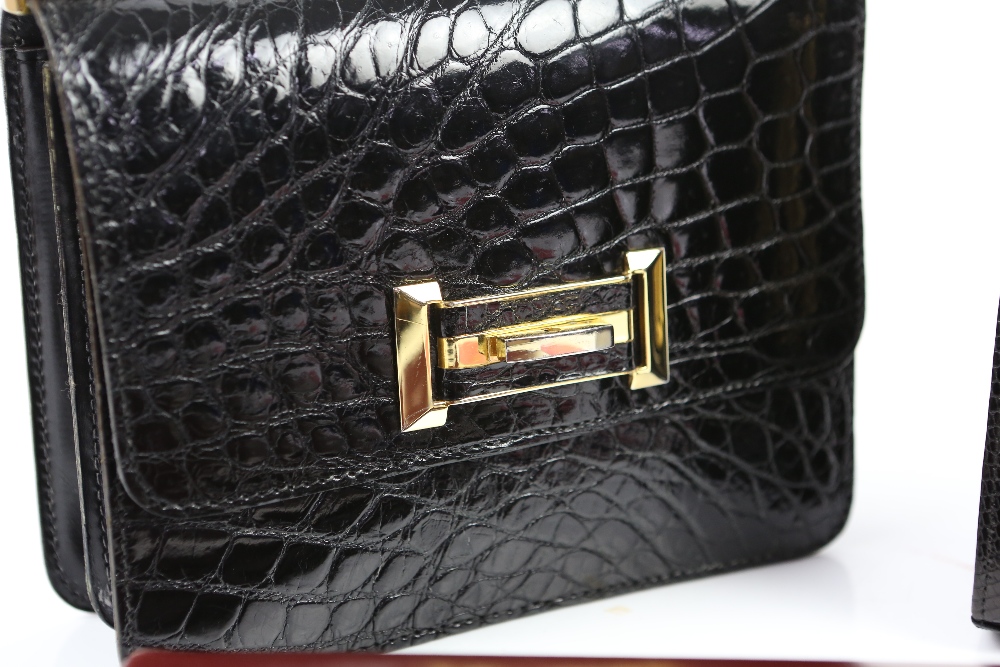 Asprey pink coin purse ,a faux crocodile handbag by Le Gout Du Jour, 12 Rue Cambon, Launer bag - Image 13 of 18