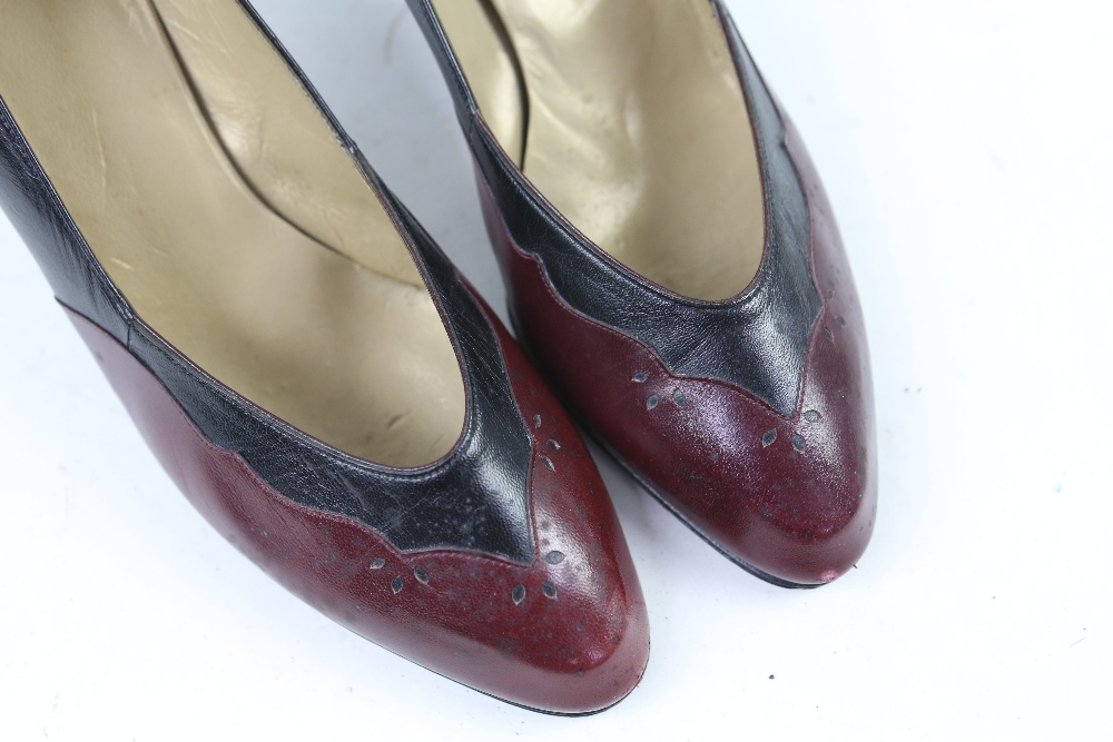 Vintage shoes to include Charles Jourdan black suede with diamanté buckles, and another pair, two - Image 7 of 17