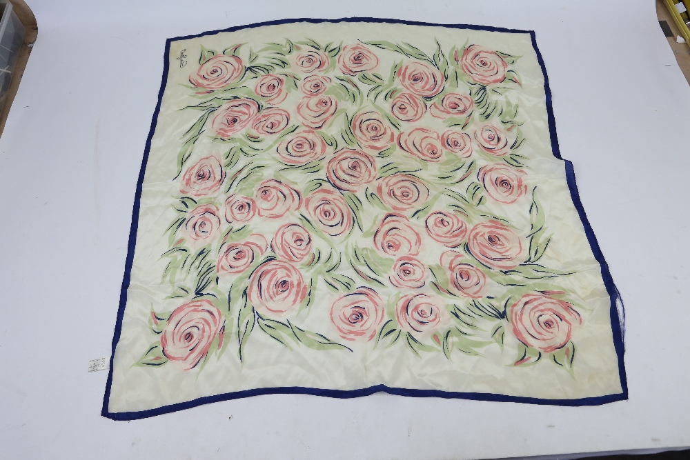 Art Deco Shawl, quantity of silk and other vintage scarves/Shawls including Liberty, Pierre - Image 36 of 52