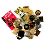 A group of Vintage compacts, a a shagreen example, others with enamel decoration, Japanese style and