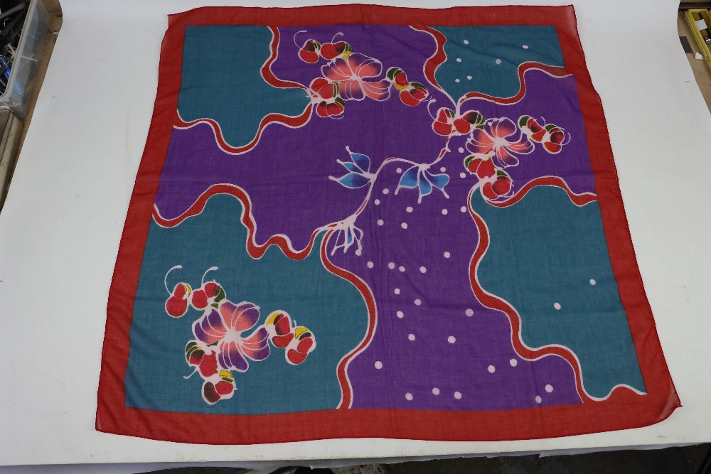 Art Deco Shawl, quantity of silk and other vintage scarves/Shawls including Liberty, Pierre - Image 19 of 52