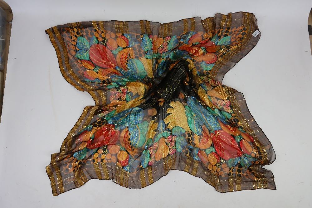 Art Deco Shawl, quantity of silk and other vintage scarves/Shawls including Liberty, Pierre - Image 21 of 52