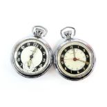 Two Ingersoll open face pocket watches, signed dials with Arabic numeral hour markers and subsidiary