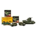 Britains mobile 18 Heavy Howitzer, boxed with 5 shells, 2x 105mm Pack Howitzer, boxed, tank, Land