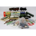 Large collection of trackside and layout items, to include plastic and cardboard kit-form buildings,