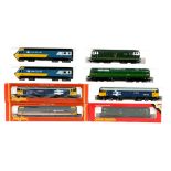 Seven Hornby Railways 00 gauge diesel locomotives, comprising R307 BR Class 47 'County of