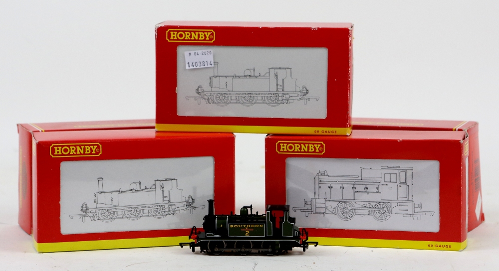 Five Hornby locomotives, comprising R2216 Terrier locomotive 'Bodiam', R2063 SR Terrier