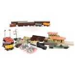 Selection of Hornby Dublo rolling stock and carriages, a quantity of three-rail track and a