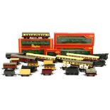 Small collection of 00 gauge Hornby Railways and Tri-Ang Hornby carriages, rolling stock, track