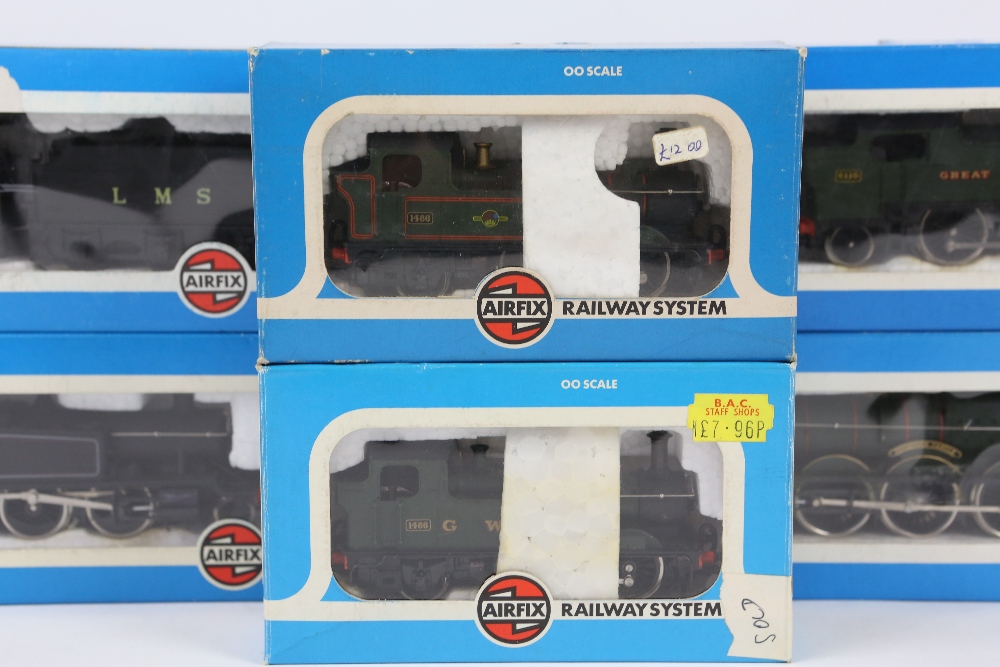 Ten GMR/Airfix 00 gauge locomotives, comprising Fowler BR black livery 54123-9 with tender, 4F - Image 5 of 10