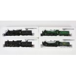 Four Bachmann 00 gauge N Class locomotives, comprising 32-151 BR lined black E/Emblem, 32-155