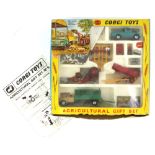 Corgi Agricultural Gift Set No.5, comprising Massey-Ferguson 165 Tractor with shovel, skip and