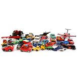 Collection of play worn Dinky, Corgi and other diecast toys