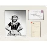 Shirley Temple (1928-2014) American Child Actress, Academy Award winner, an early signed postcard,