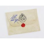 Daniel Radcliffe - Commercial release Hogwarts acceptance envelope signed across the back in blue