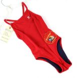 Baywatch - Red Swimsuit manufactured for her In Touch Weekly photo shoot with patch and rental tag