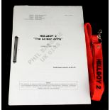 Hellboy II: The Golden Army (2008) Original script by Guillermo Del Toro from 2007 with a lanyard (