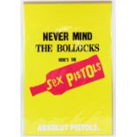 The Sex Pistols Never Mind The Bollocks promotional poster advertising Absolut Vodka (1996), rolled,