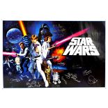Star Wars - Promotional Poster, signed by ten members of the Cast & Crew including Jeremy Bulloch,