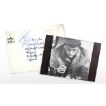 Autographs - Album containing Arthur English, Don Bradman, Wilfred Pickles, Jack Hobbs, Denis