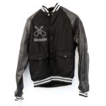 Status Quo- embroidered padded Jacket with Leather arms, size L, with a Status Quo- Heavy Traffic