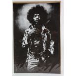 Jimi Hendrix - Osiris Visions poster, black and white photo poster of Hendrix by Donald