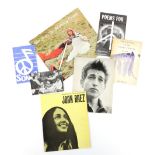 Programmes from the 1960's including Bob Dylan 17th May 1964 at Royal Festival Hall, Joan Baez