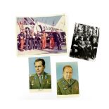 Autographs - Three signed photos of Russian Cosmonauts and a signed 10 x 8 print. .