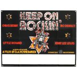 Keep On Rockin' (1971) British Quad film poster, starring Chuck Berry, Bo Diddley, Little Richard,