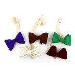 Jackson 5 - Five custom made polyester 'stage wear' bow ties in various colours (5). Provenance: