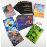 Walt Disney - Approx. 50 Premiere brochures, tickets and other items for films including The Lion