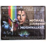 Moonwalker (1988) British Quad film poster, starring Michael Jackson, folded, 30 x 40 inches.