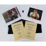 Two Paul Gascoigne football signed limited edition prints of 500, each with certifiactes of