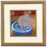 Walt Disney - 'Bathtime Dumbo' limited edition hand painted cel, produced in 1999, numbered 171/375,