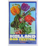 Holland Pop Festival 1970 - Concert poster featuring Pink Floyd, T.Rex, Caravan, Byrds, Soft