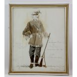 Raymond Hughes - Original costume design of Mr Raymond Burr as Pioneer, details of costume and