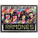 Ramones 'I Don't Want To Go Around With You' - Original hand painted artwork by John Judkins,